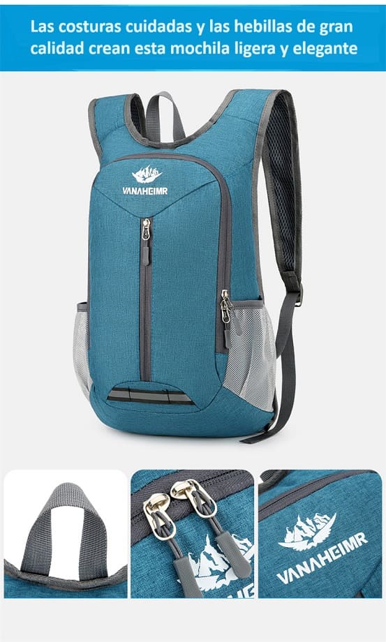 Mochila Polivalente Plegable + Riñonera o bolso de cintura de Regalo